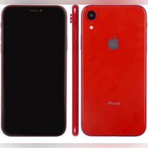 Gently used red iPhone XR with safety case